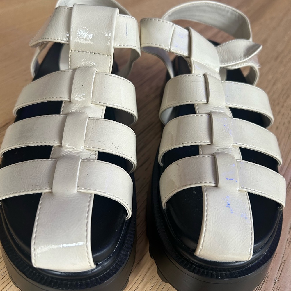 Cream Strappy Sandals